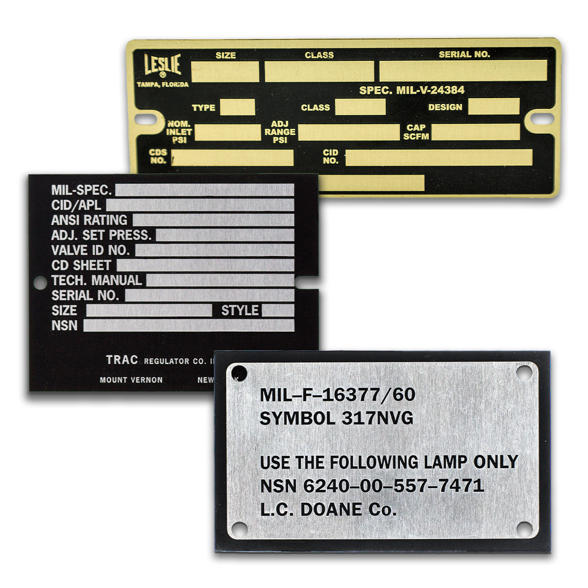 QNP is your source for MIL-SPEC nameplates